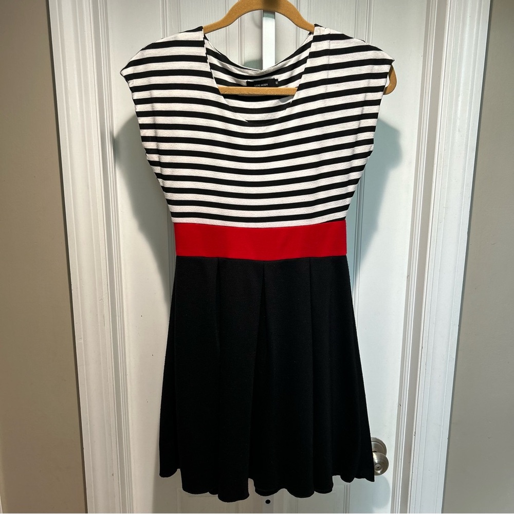 Vero Moda Nautical Stripe Fit & Flare Dress – Retro Inspired